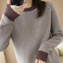 수입여성 와플 풀오버 스웨터